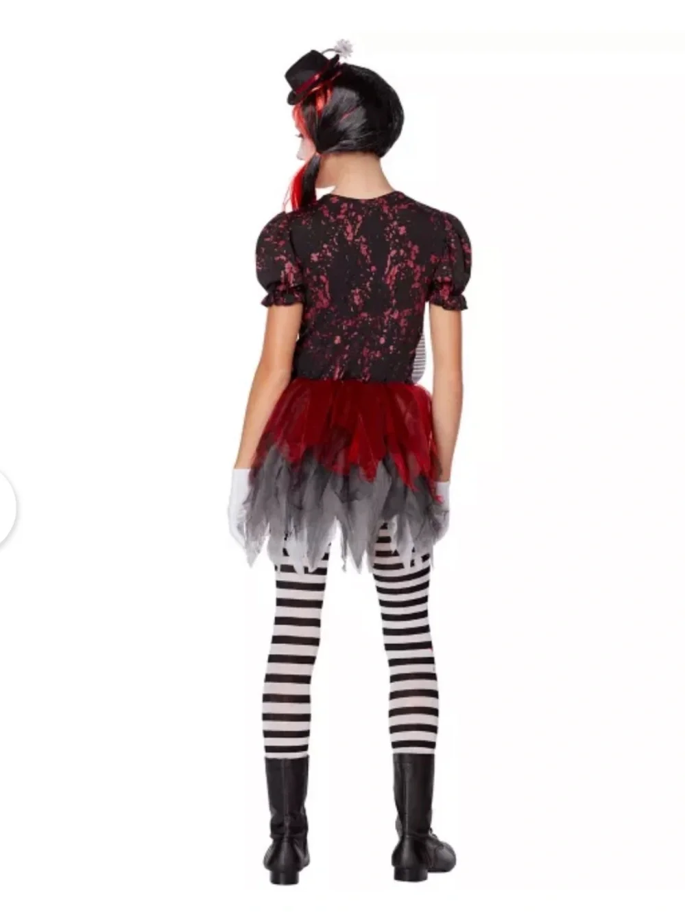 Killer Clown Costume for Kids 8-10 with Bleeding Machete Included